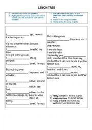 English Worksheet: a song  - present continuous