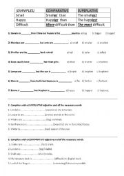 Comparatives and superlatives.