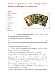 English Worksheet: comic book vocabulary