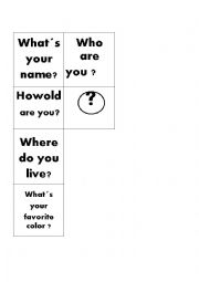 English Worksheet: The Questions Game