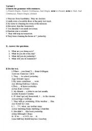 English Worksheet:  Present simple worksheet