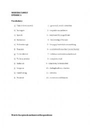 English Worksheet: Modern Family Seson 1 Episode 1