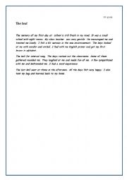 English Worksheet: test 9th grade form