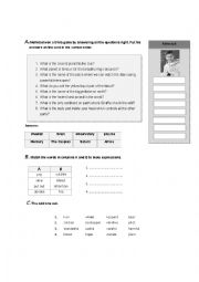 English Worksheet: General Knowledge Vocabulary