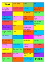 English Worksheet: Sentence Dominoes