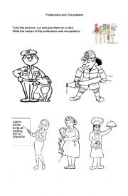 English Worksheet: professions