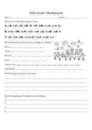 English Worksheet: Alphabet