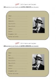 English Worksheet: Al Capones identity card