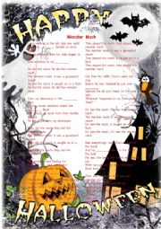 English Worksheet: Monster Mash song