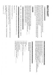 English Worksheet: Billy Elliot worksheet