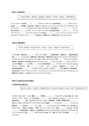 English Worksheet: vocabulary tasks for baccalaureate  pupils in tunisia