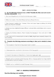 English Worksheet: Global English