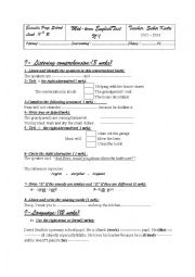 English Worksheet: TEST