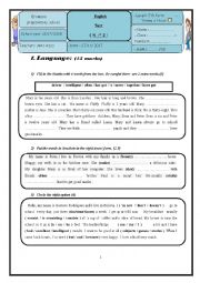 English Worksheet: Test