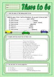 English Worksheet: There to be