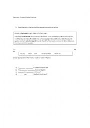 English Worksheet: Grammar  Present Perfect Exercise. 