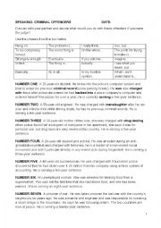 English Worksheet: Speaking - Criminal Offenders