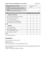 English Worksheet: Skill File_Feedback presentations