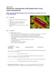 English Worksheet: TED Talk - Plants can count and communicate 