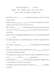 Basic Worksheet (fill in the blanks)