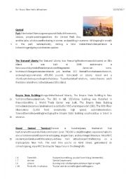 English Worksheet: NY sights