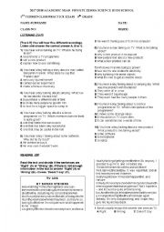 English Worksheet: Practice Test B1