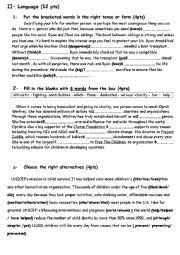 English Worksheet: Mid-semester test N2