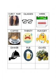 English Worksheet: BINGO 