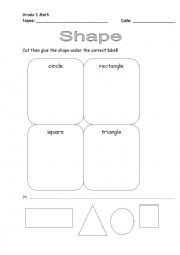 English Worksheet: Shape