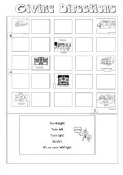 English Worksheet: Directions