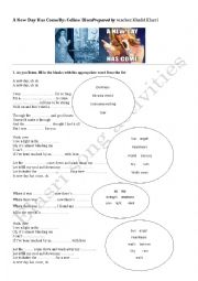 English Worksheet: Song activity 