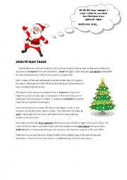 English Worksheet: Christmas trees