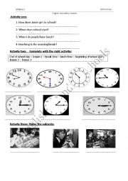 English Worksheet: school in Britain