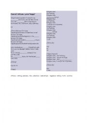 English Worksheet: happy song worksheet