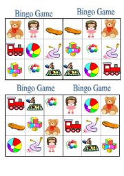 English Worksheet: Bingo Toys