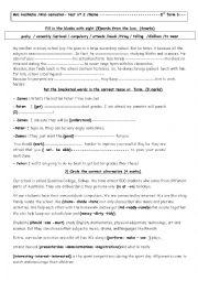 English Worksheet: 8th mid -semester1 test n 2 (2017-2018) 