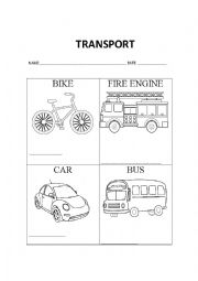 English Worksheet: transport