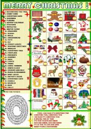 English Worksheet: Merry Christmas:multiple activities