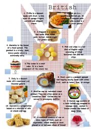 British Food worksheet