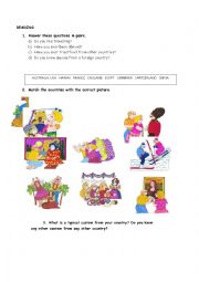 English Worksheet: reading task