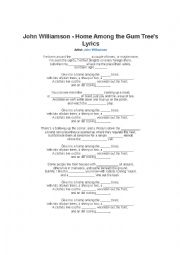 English Worksheet: Home Amung the Gumtrees