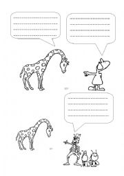 English Worksheet: describing animal. personal pronouns exercise
