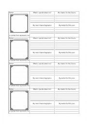 English Worksheet: Getting to know each other - First lesson in a new Class