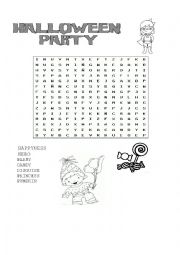 English Worksheet: Halloween Party 