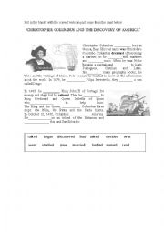 English Worksheet: Columbus Day Fact File