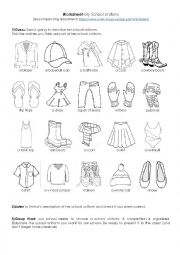 English Worksheet: School Uniform