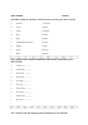 English Worksheet: 4th grade exam