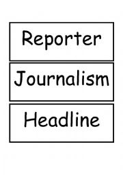 English Worksheet: journalism vocabulary