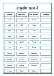 irregular verbs 3