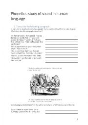 English Worksheet: Phonetics: Alice in Wonderland